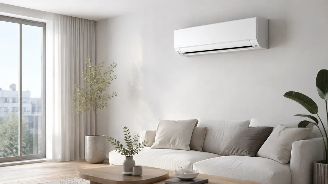 Salón climatizado con aire acondicionado instalado en Barcelona